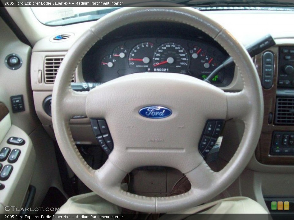 Medium Parchment Interior Steering Wheel for the 2005 Ford Explorer Eddie Bauer 4x4 #38384294