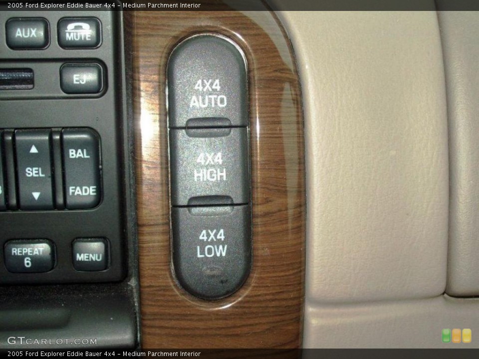 Medium Parchment Interior Controls for the 2005 Ford Explorer Eddie Bauer 4x4 #38384330