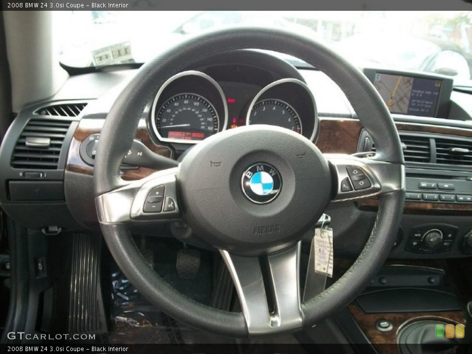 Black Interior Steering Wheel for the 2008 BMW Z4 3.0si Coupe #38384474
