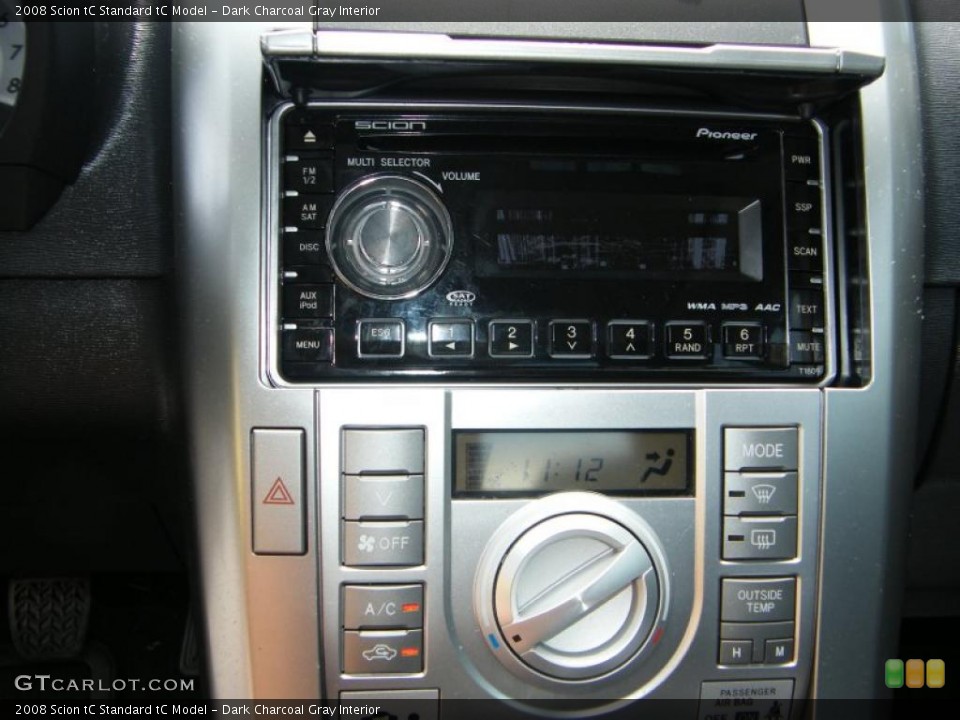 Dark Charcoal Gray Interior Controls for the 2008 Scion tC  #38387603