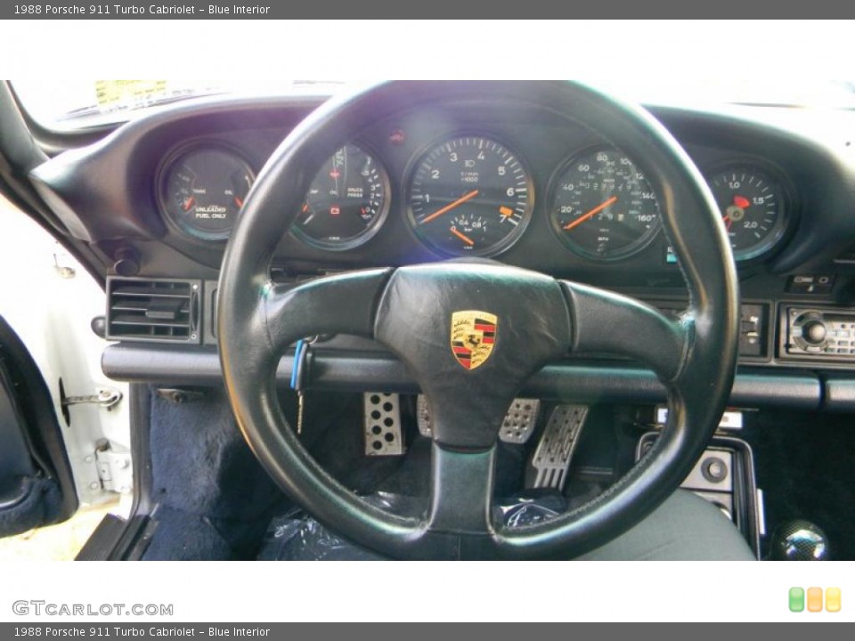Blue Interior Steering Wheel for the 1988 Porsche 911 Turbo Cabriolet #38388363
