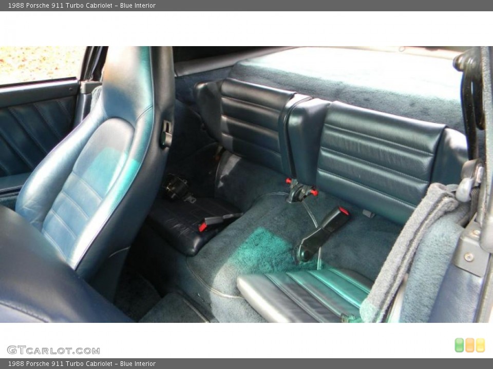 Blue Interior Photo for the 1988 Porsche 911 Turbo Cabriolet #38388467