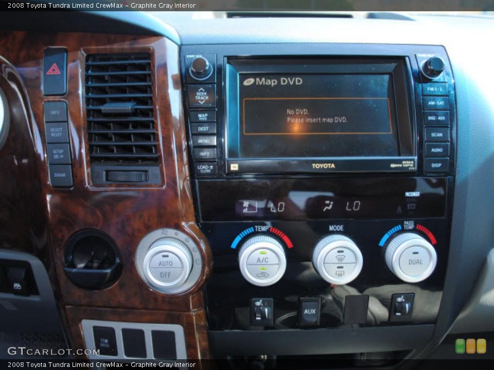 Graphite Gray Interior Controls for the 2008 Toyota Tundra Limited CrewMax #38400704