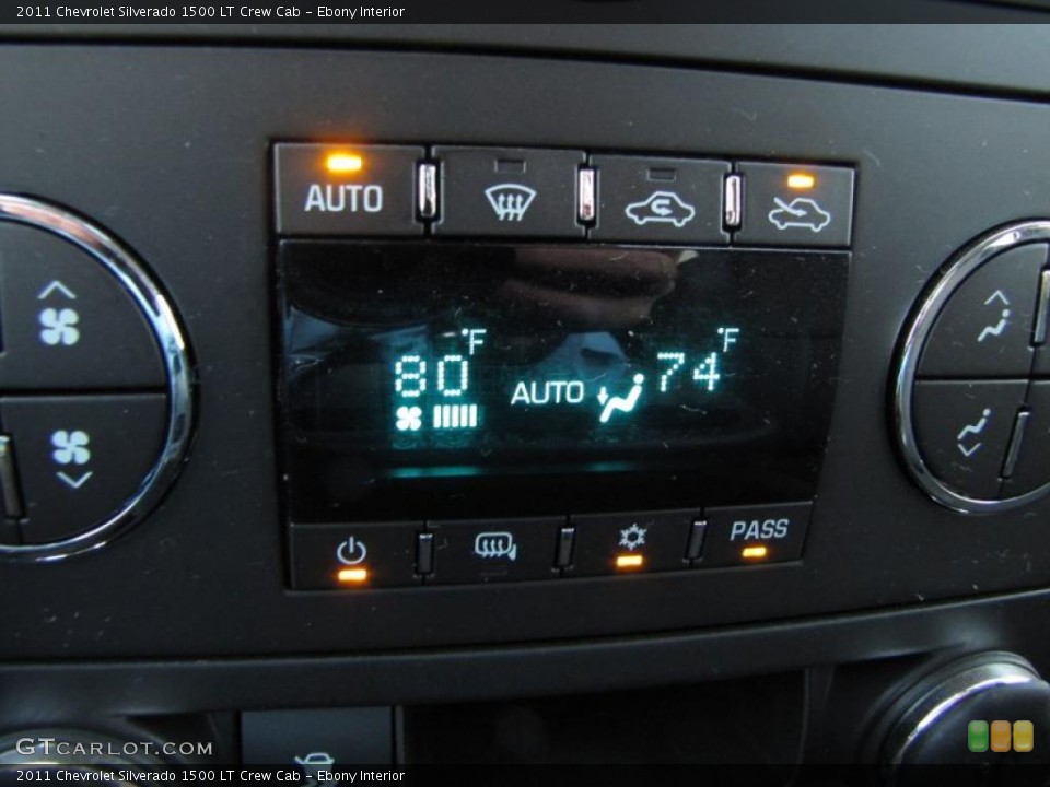 Ebony Interior Controls for the 2011 Chevrolet Silverado 1500 LT Crew Cab #38404063