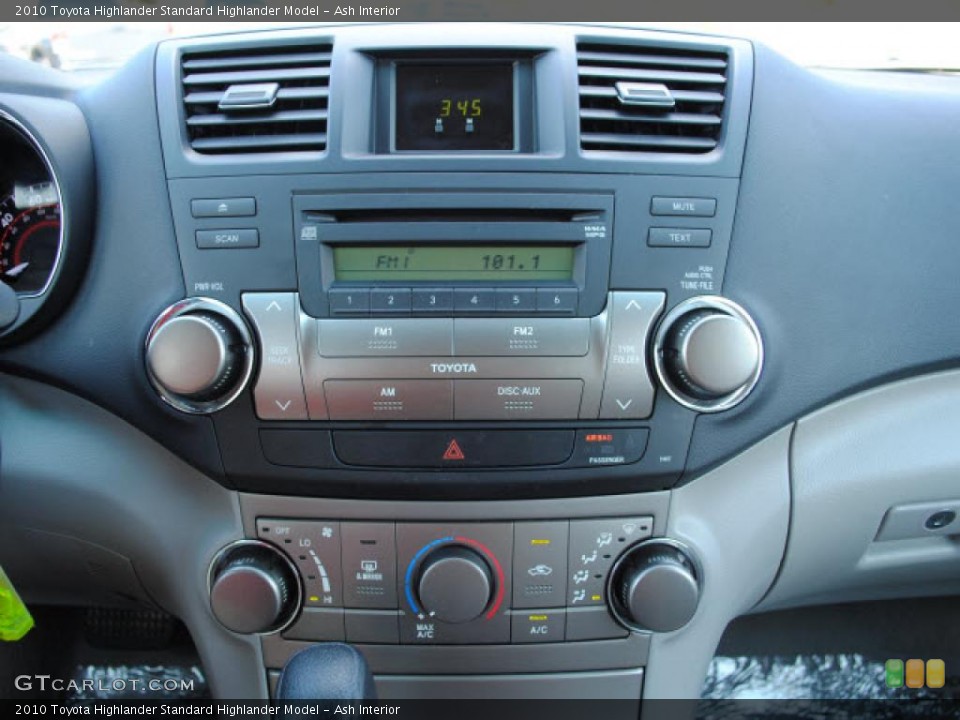 Ash Interior Controls for the 2010 Toyota Highlander  #38404132