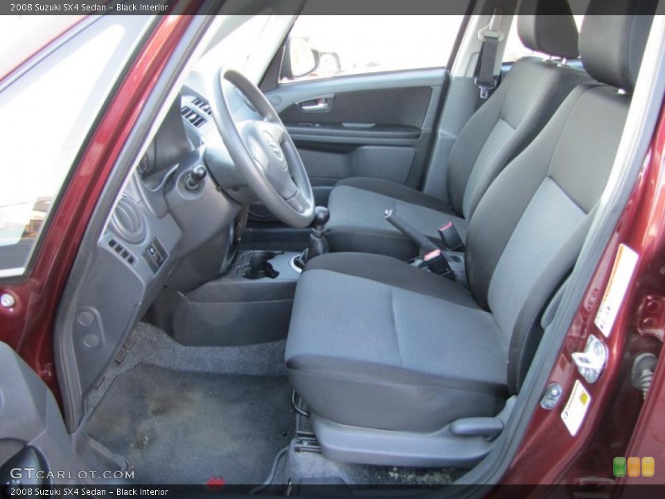 Black Interior Prime Interior for the 2008 Suzuki SX4 Sedan #38405110