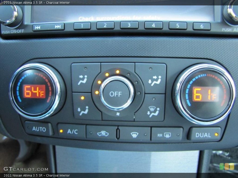 Charcoal Interior Controls for the 2011 Nissan Altima 3.5 SR #38406560