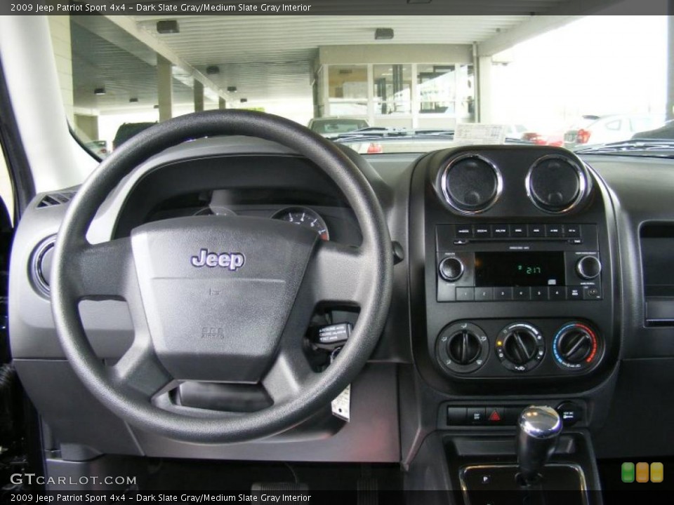 Dark Slate Gray/Medium Slate Gray Interior Dashboard for the 2009 Jeep Patriot Sport 4x4 #38406628