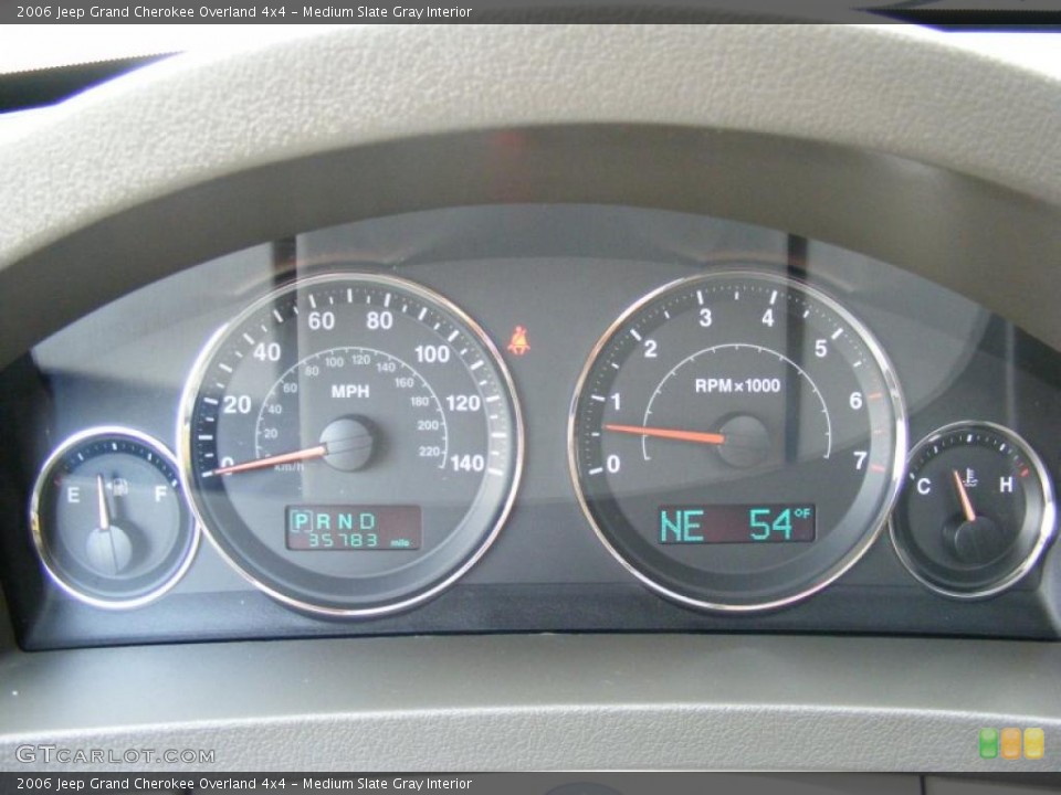 Medium Slate Gray Interior Gauges for the 2006 Jeep Grand Cherokee Overland 4x4 #38407264