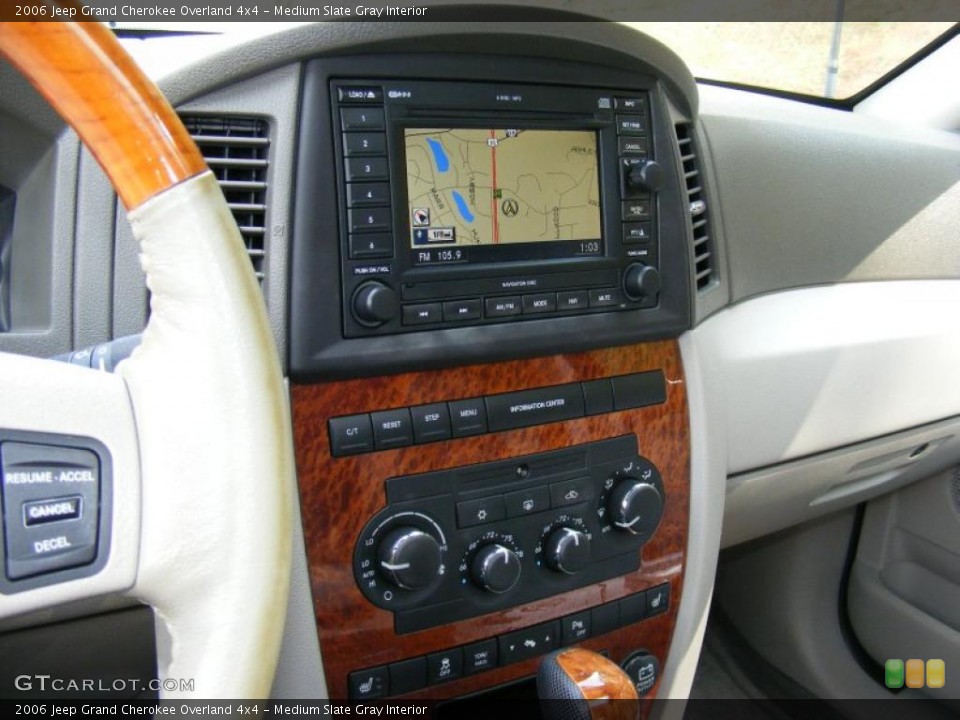 Medium Slate Gray Interior Controls for the 2006 Jeep Grand Cherokee Overland 4x4 #38407284