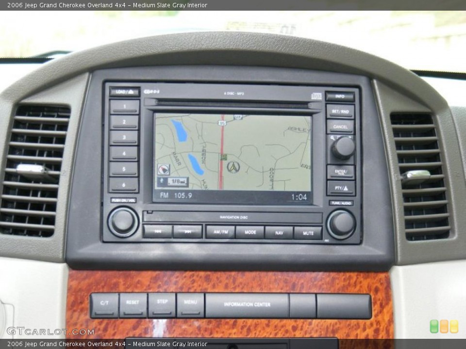 Medium Slate Gray Interior Navigation for the 2006 Jeep Grand Cherokee Overland 4x4 #38407332