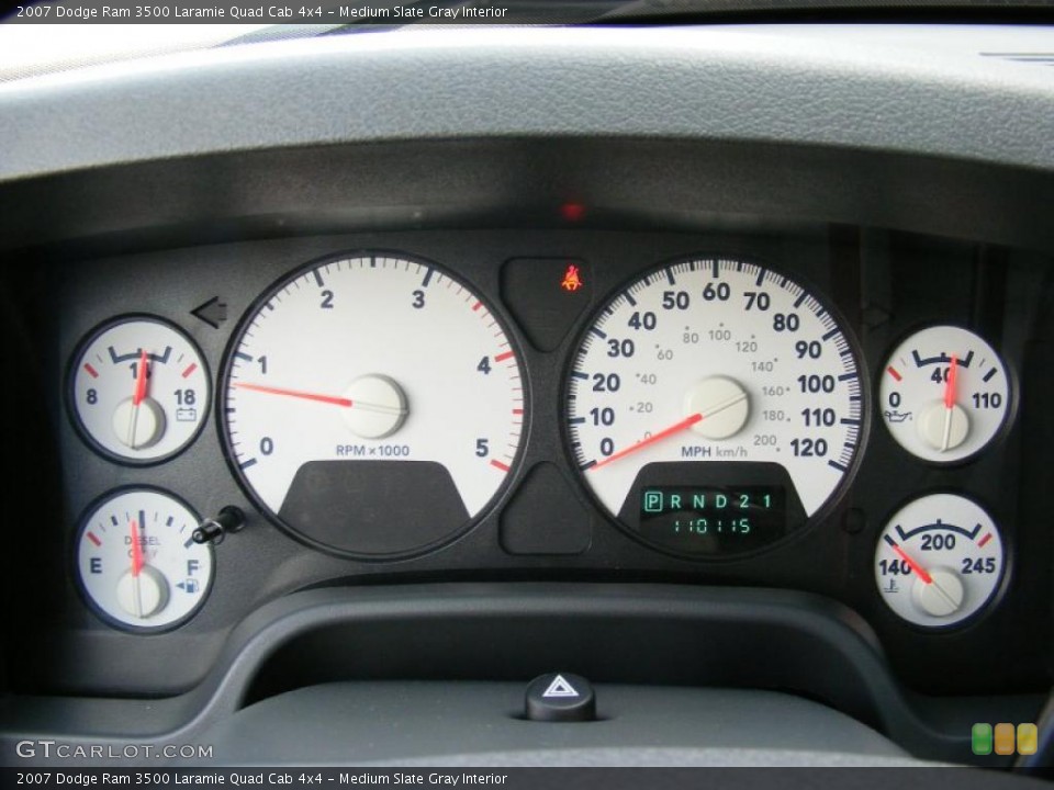 Medium Slate Gray Interior Gauges for the 2007 Dodge Ram 3500 Laramie Quad Cab 4x4 #38407652