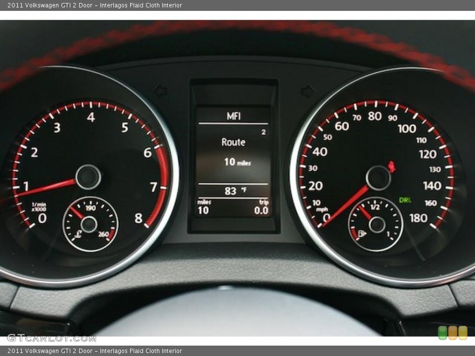 Interlagos Plaid Cloth Interior Gauges for the 2011 Volkswagen GTI 2 Door #38408616