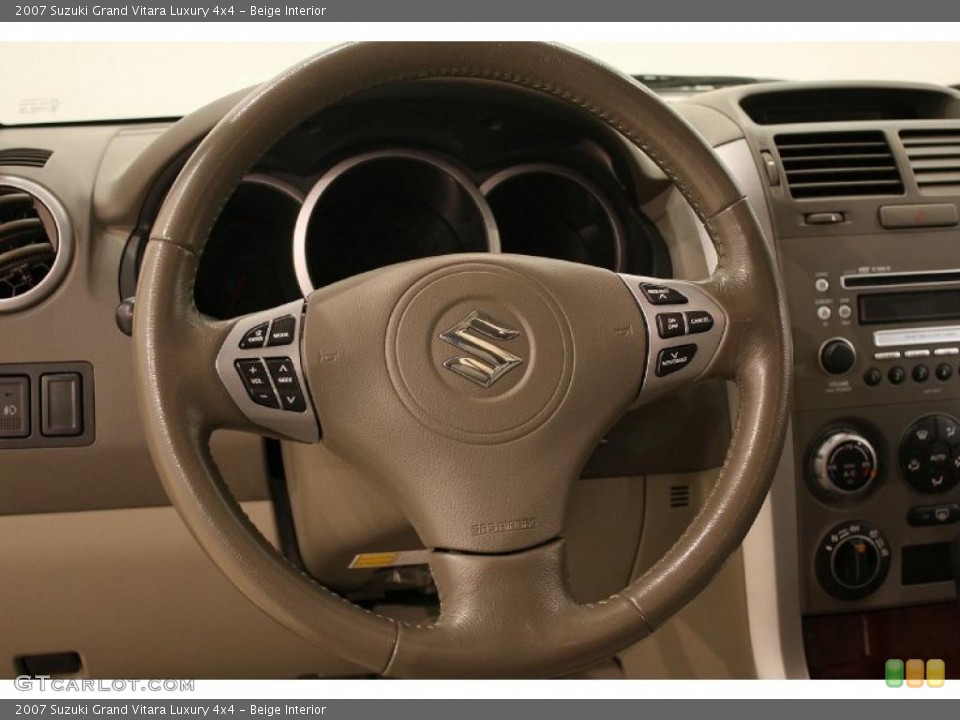 Beige Interior Steering Wheel for the 2007 Suzuki Grand Vitara Luxury 4x4 #38408680