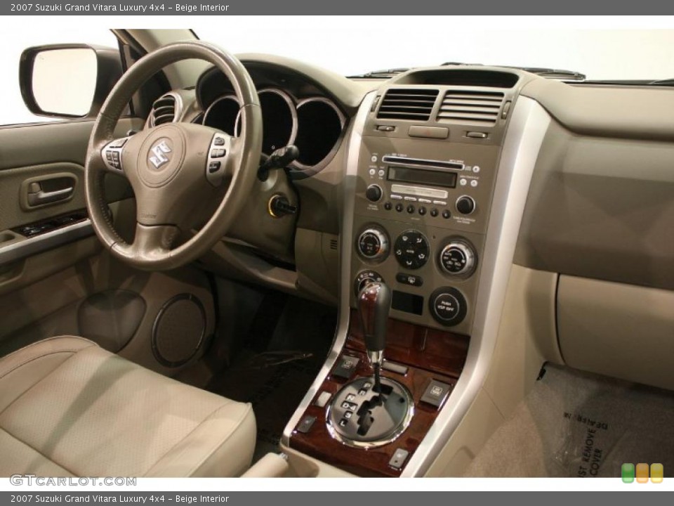 Beige Interior Dashboard for the 2007 Suzuki Grand Vitara Luxury 4x4 #38408748