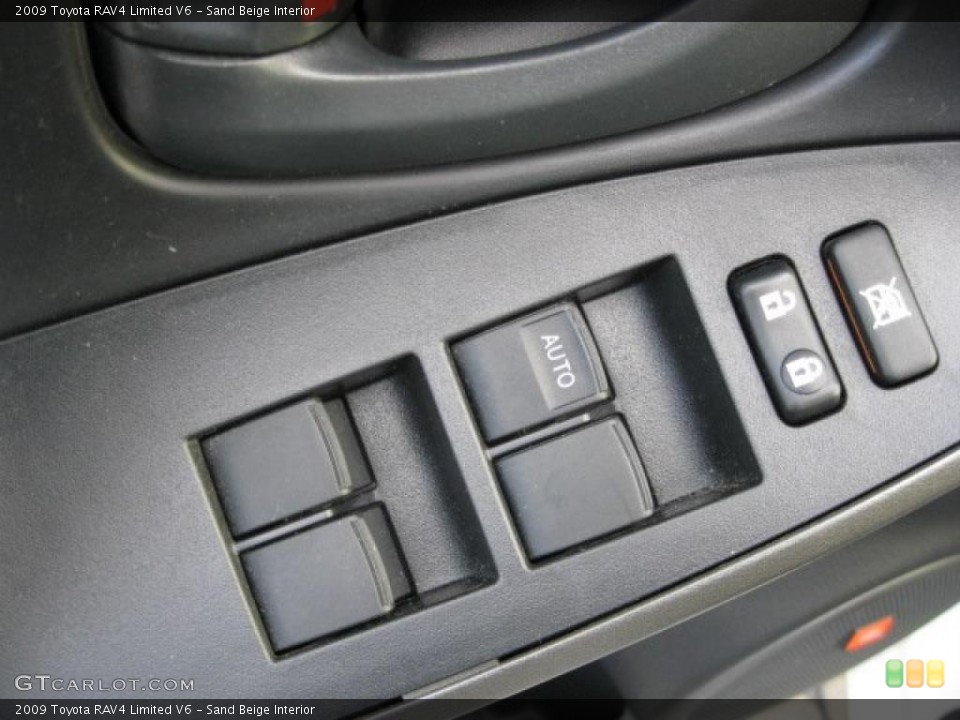 Sand Beige Interior Controls for the 2009 Toyota RAV4 Limited V6 #38412063