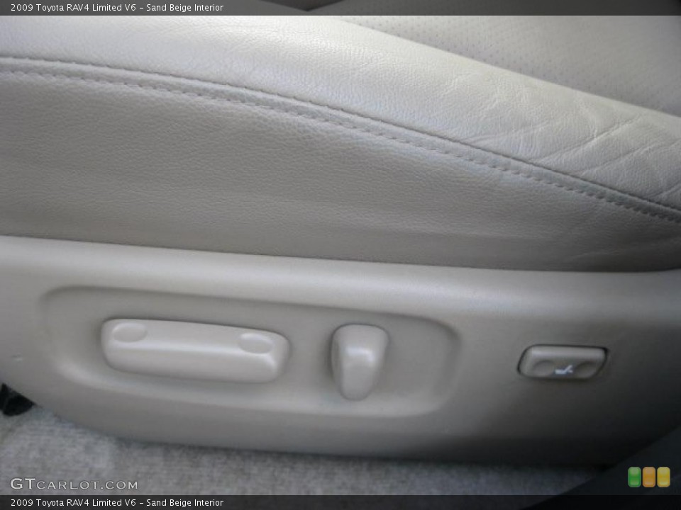 Sand Beige Interior Controls for the 2009 Toyota RAV4 Limited V6 #38412071