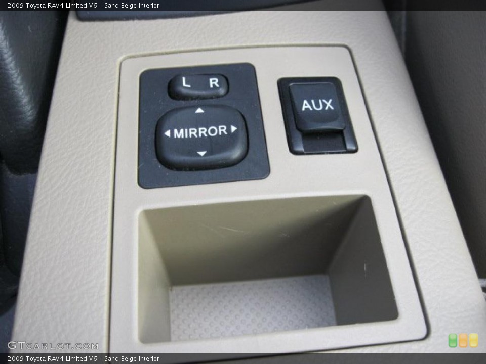 Sand Beige Interior Controls for the 2009 Toyota RAV4 Limited V6 #38412107