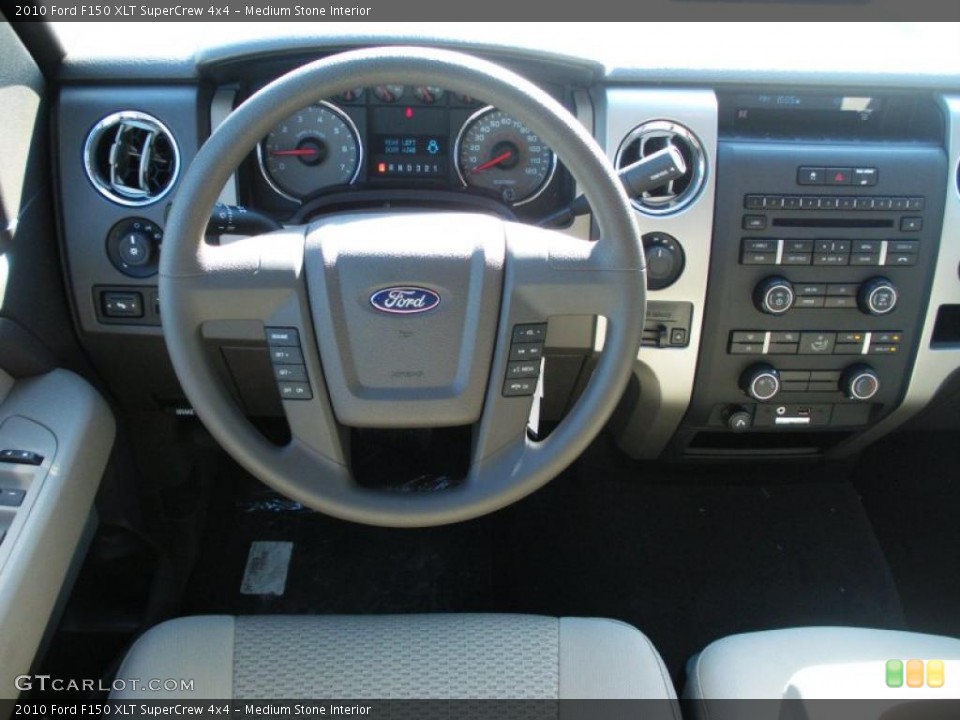 Medium Stone Interior Dashboard for the 2010 Ford F150 XLT SuperCrew 4x4 #38414957