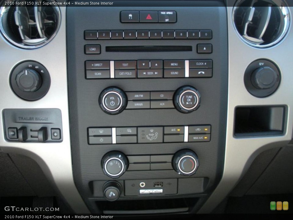 Medium Stone Interior Controls for the 2010 Ford F150 XLT SuperCrew 4x4 #38414989
