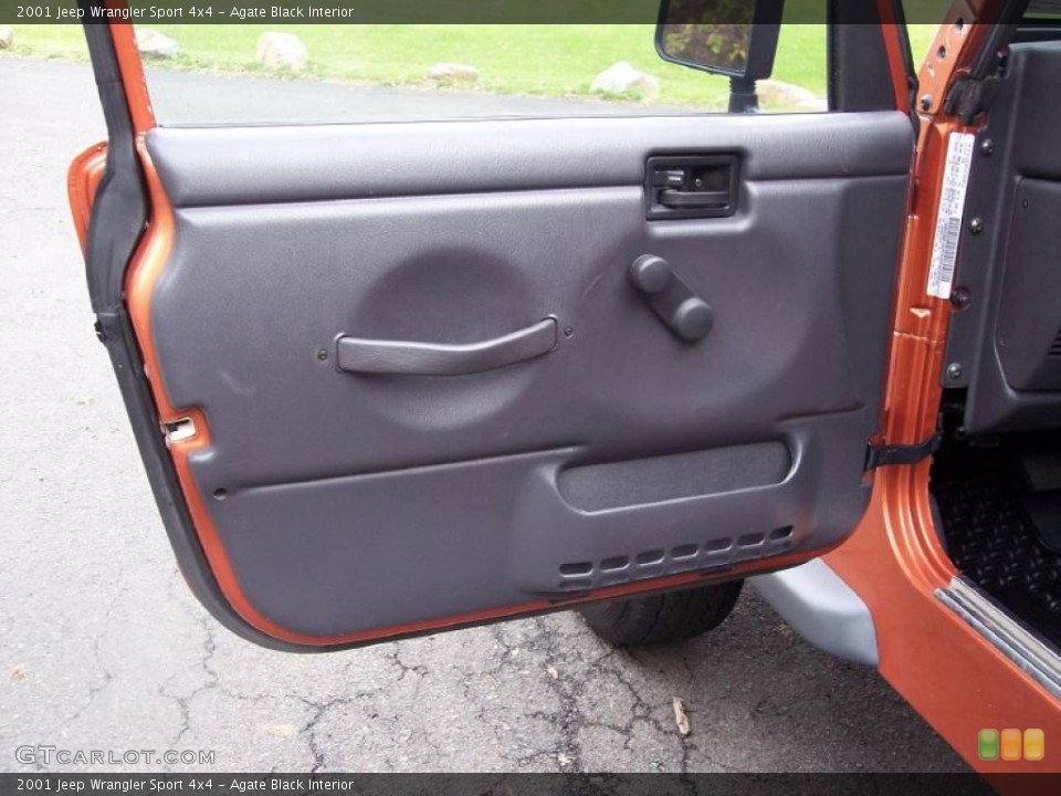 Agate Black Interior Door Panel for the 2001 Jeep Wrangler Sport 4x4 #38416781