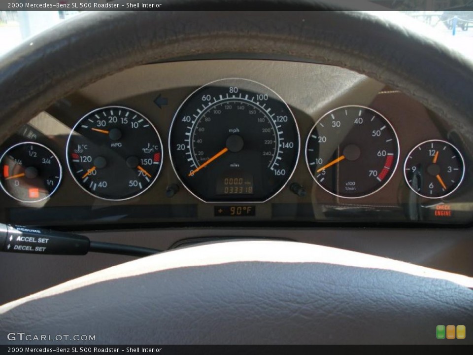 Shell Interior Gauges for the 2000 Mercedes-Benz SL 500 Roadster #38418013