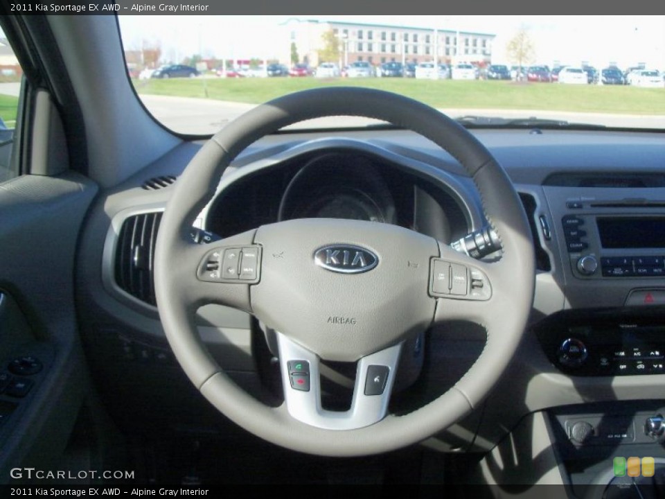 Alpine Gray Interior Steering Wheel for the 2011 Kia Sportage EX AWD #38419497