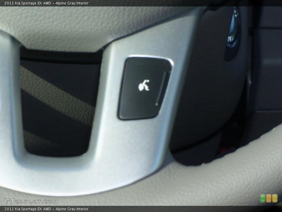 Alpine Gray Interior Controls for the 2011 Kia Sportage EX AWD #38419577
