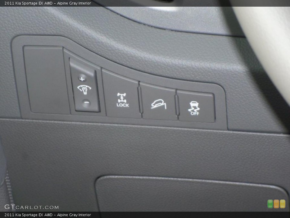 Alpine Gray Interior Controls for the 2011 Kia Sportage EX AWD #38419593