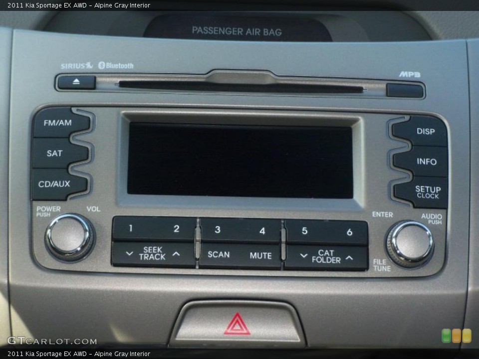 Alpine Gray Interior Controls for the 2011 Kia Sportage EX AWD #38419609