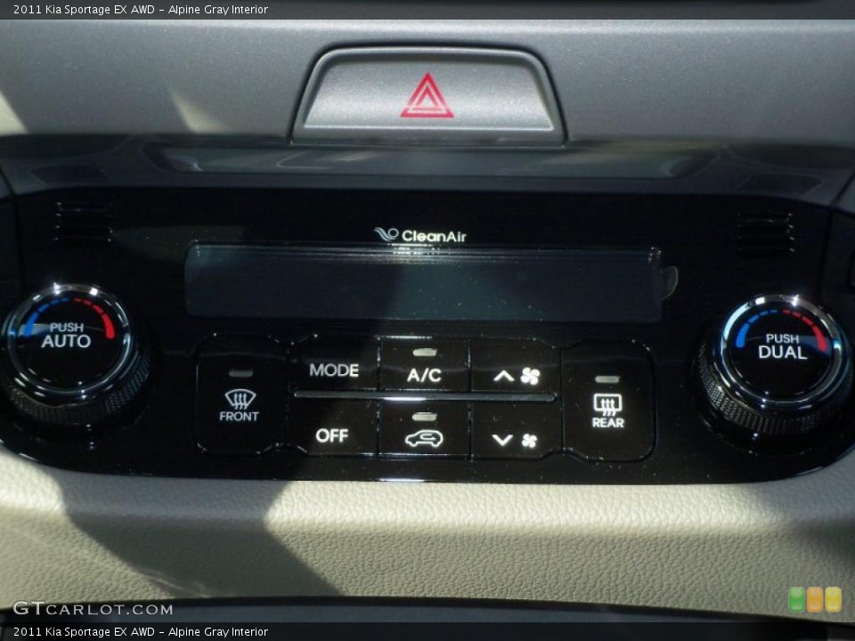 Alpine Gray Interior Controls for the 2011 Kia Sportage EX AWD #38419625