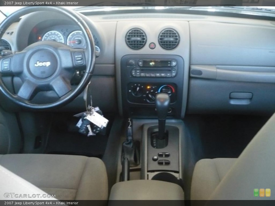 Khaki Interior Dashboard for the 2007 Jeep Liberty Sport 4x4 #38423241