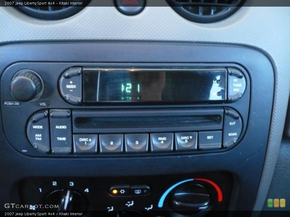 Khaki Interior Controls for the 2007 Jeep Liberty Sport 4x4 #38423337