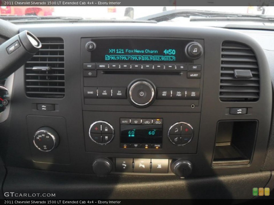 Ebony Interior Controls for the 2011 Chevrolet Silverado 1500 LT Extended Cab 4x4 #38424001