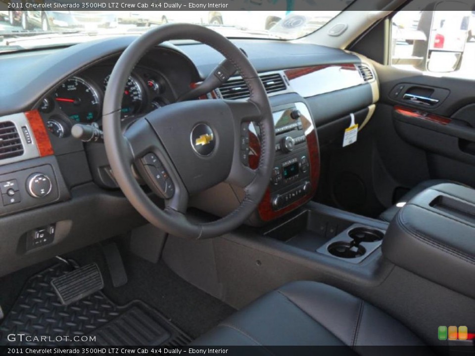 Ebony Interior Prime Interior for the 2011 Chevrolet Silverado 3500HD LTZ Crew Cab 4x4 Dually #38424633