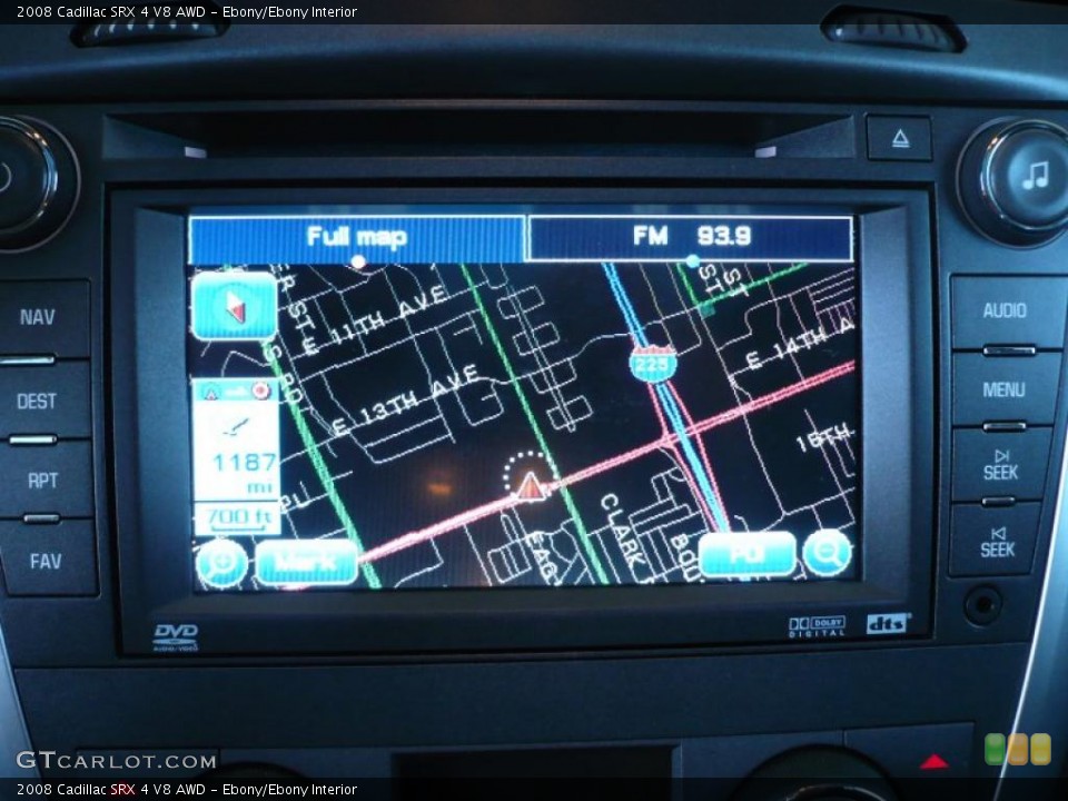 Ebony/Ebony Interior Navigation for the 2008 Cadillac SRX 4 V8 AWD #38426037