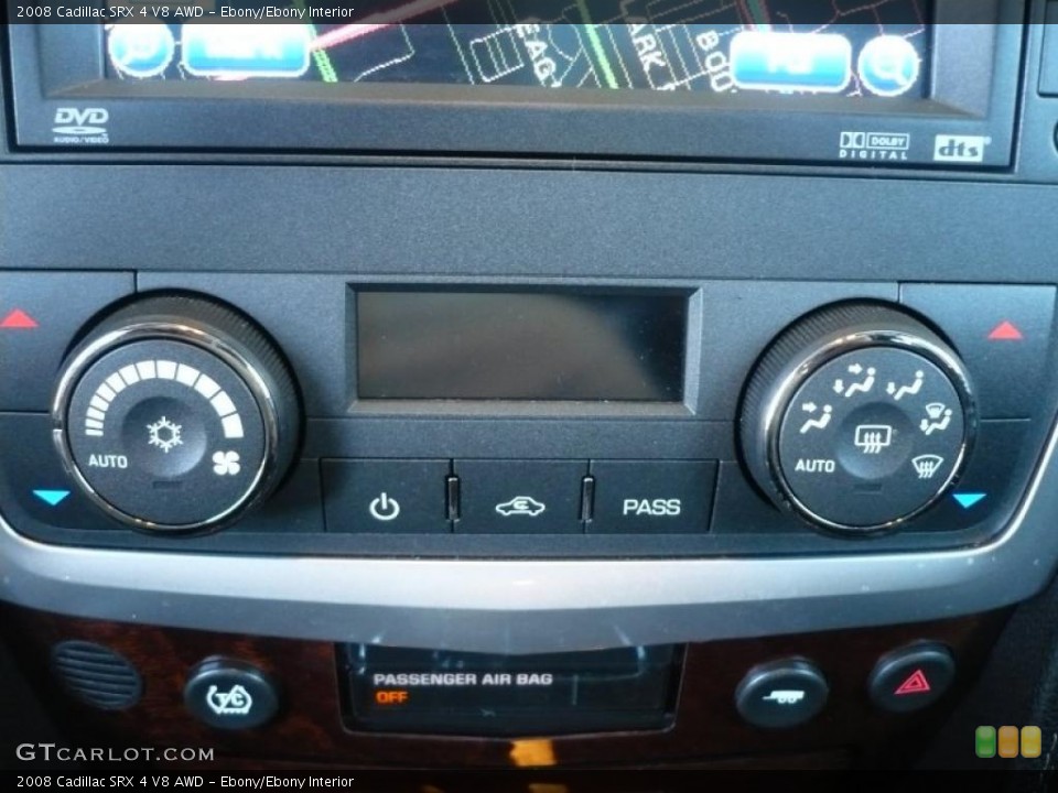 Ebony/Ebony Interior Controls for the 2008 Cadillac SRX 4 V8 AWD #38426061