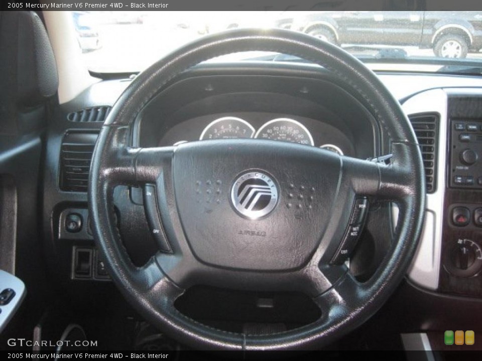 Black Interior Steering Wheel for the 2005 Mercury Mariner V6 Premier 4WD #38429617