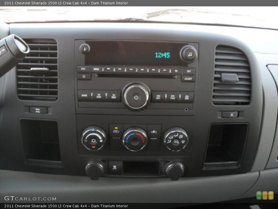 Dark Titanium Interior Controls for the 2011 Chevrolet Silverado 1500 LS Crew Cab 4x4 #38429689