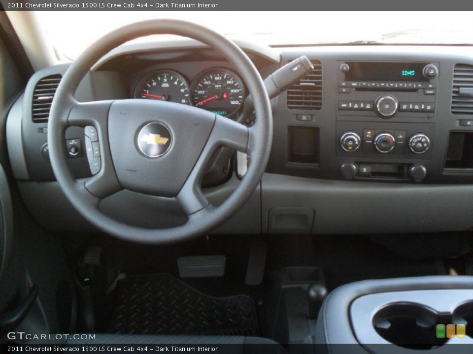 Dark Titanium Interior Dashboard for the 2011 Chevrolet Silverado 1500 LS Crew Cab 4x4 #38429717