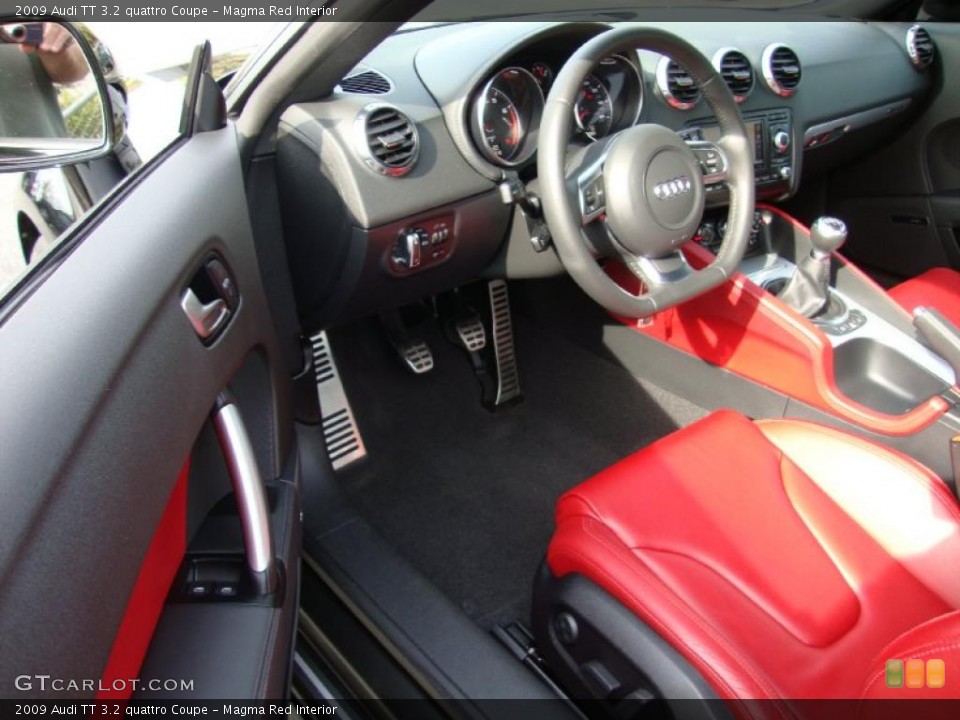Magma Red Interior Prime Interior for the 2009 Audi TT 3.2 quattro Coupe #38430329