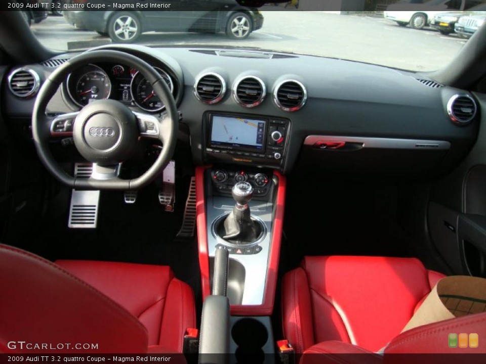 Magma Red Interior Dashboard for the 2009 Audi TT 3.2 quattro Coupe #38430509
