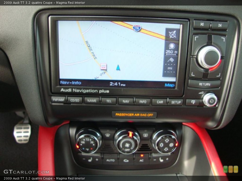 Magma Red Interior Navigation for the 2009 Audi TT 3.2 quattro Coupe #38430701