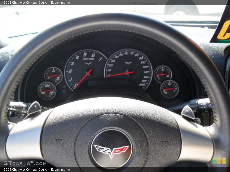 Ebony Interior Gauges for the 2008 Chevrolet Corvette Coupe #38430889