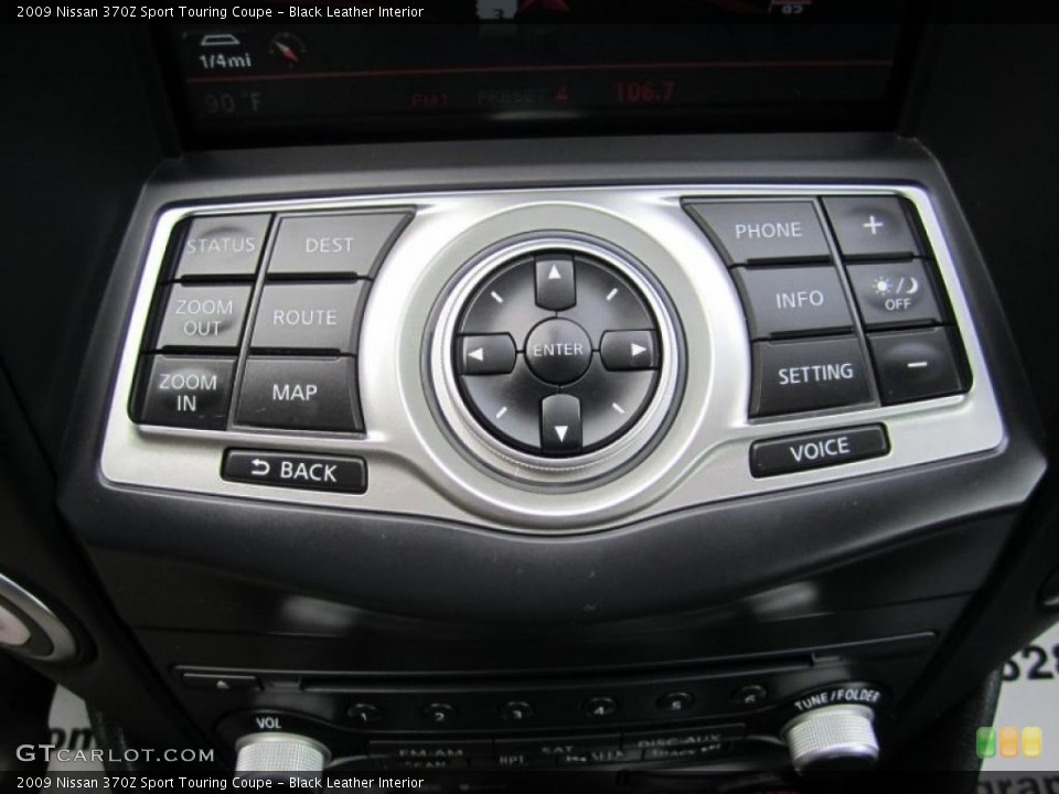 Black Leather Interior Controls for the 2009 Nissan 370Z Sport Touring Coupe #38431577