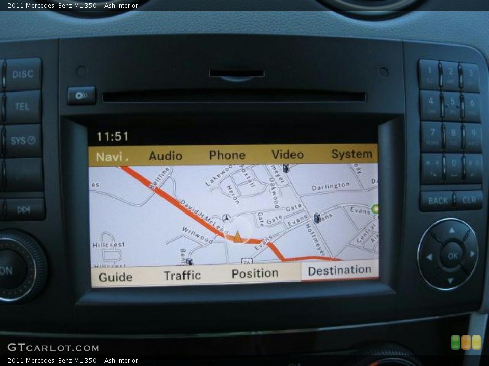 Ash Interior Navigation for the 2011 Mercedes-Benz ML 350 #38432681