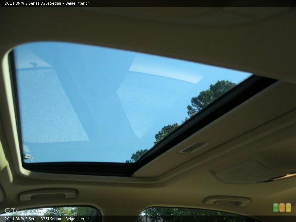 Beige Interior Sunroof for the 2011 BMW 3 Series 335i Sedan #38433276
