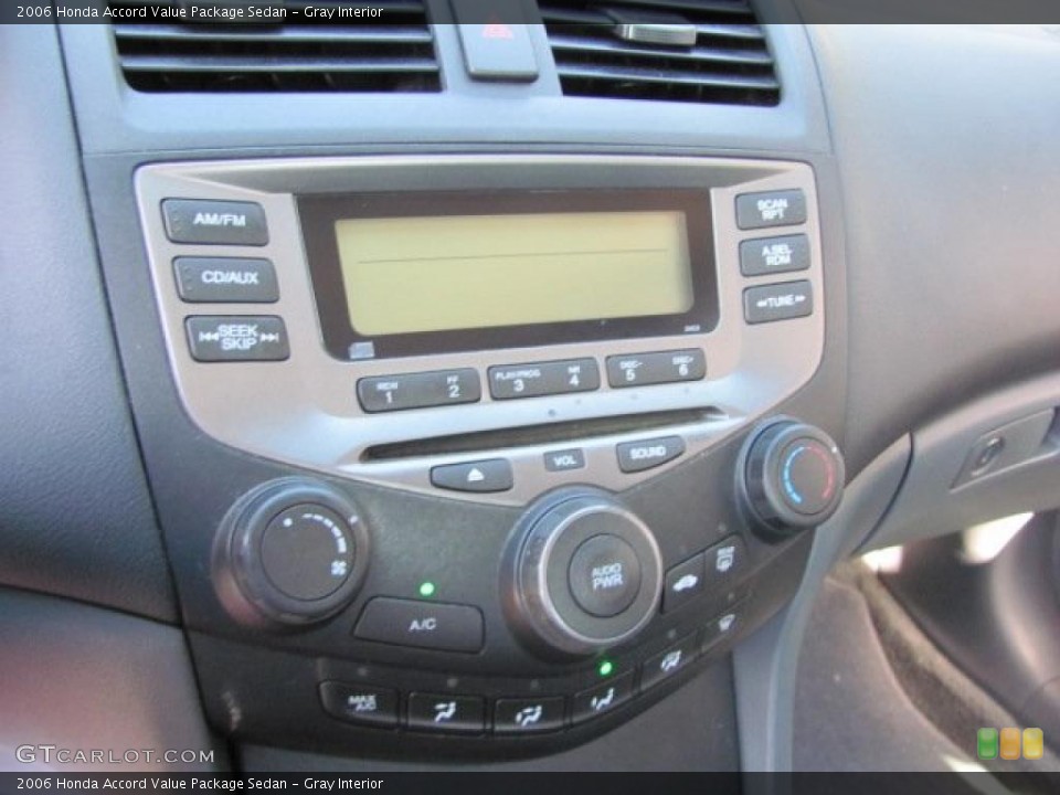 Gray Interior Controls for the 2006 Honda Accord Value Package Sedan #38433312