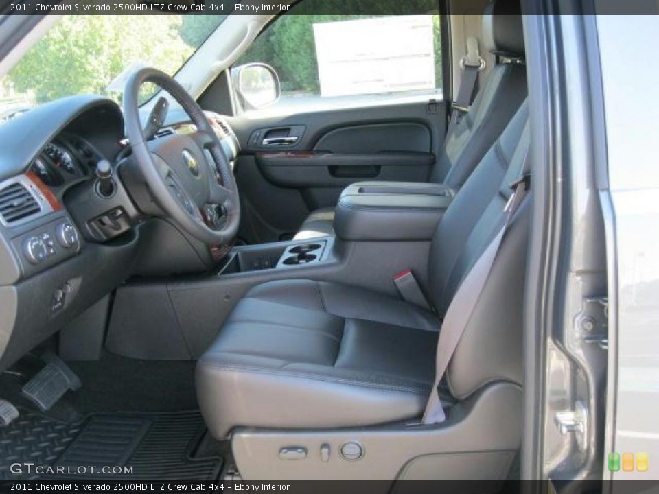 Ebony Interior Prime Interior for the 2011 Chevrolet Silverado 2500HD LTZ Crew Cab 4x4 #38433368