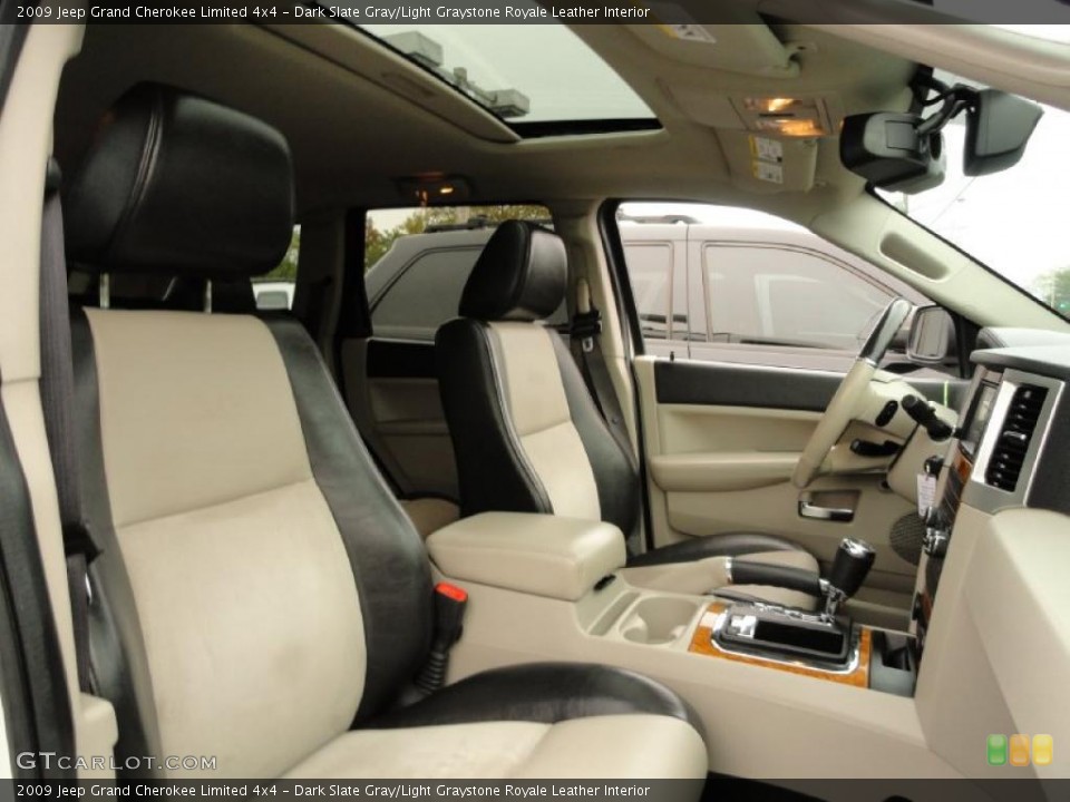 Dark Slate Gray/Light Graystone Royale Leather Interior Photo for the 2009 Jeep Grand Cherokee Limited 4x4 #38434532